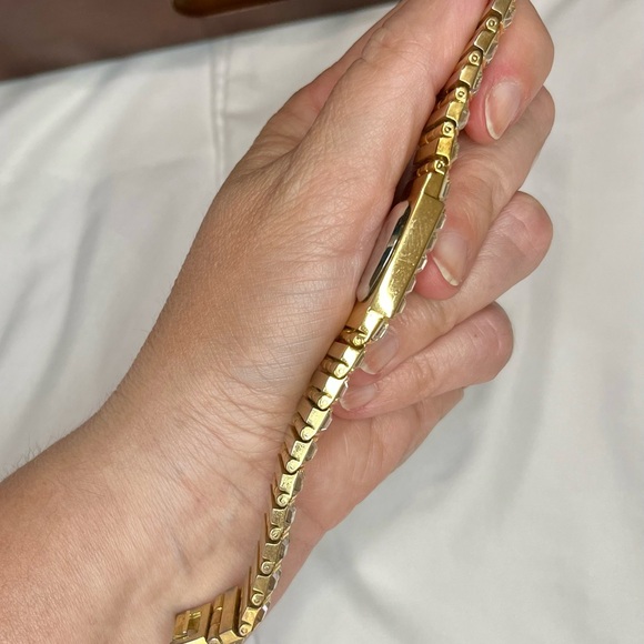 Suzanne Somers Crystal Embellished Gold Tone Watch - Picture 8 of 15